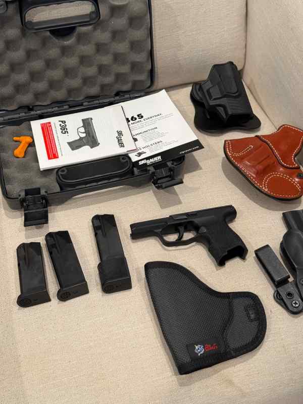 Sig Sauer P365 FCU and Grip + Magazines, Holsters 